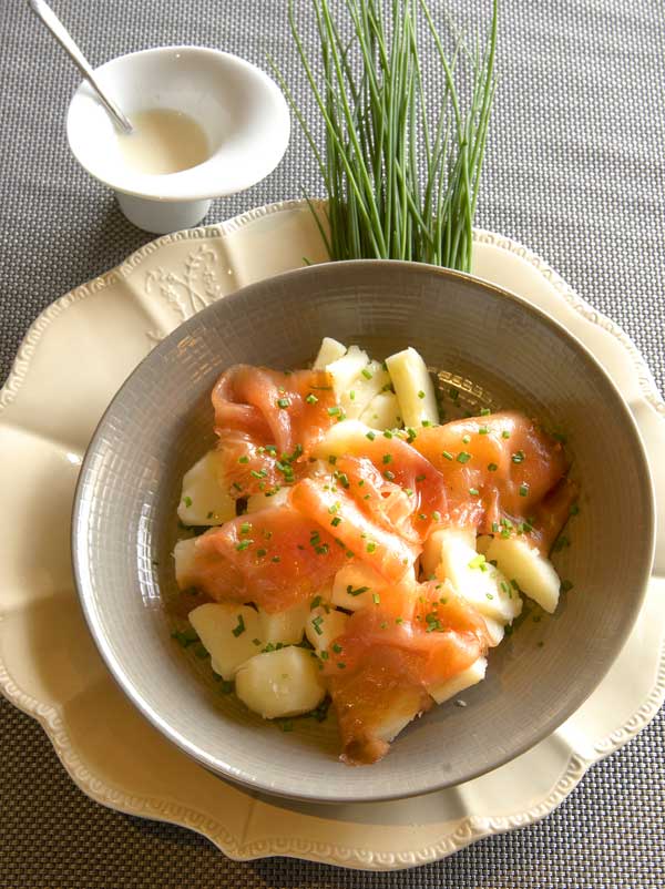 Aardappelsalade met zalm