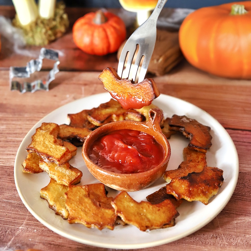 Pommes de terre en forme de chauves-souris pour Halloween