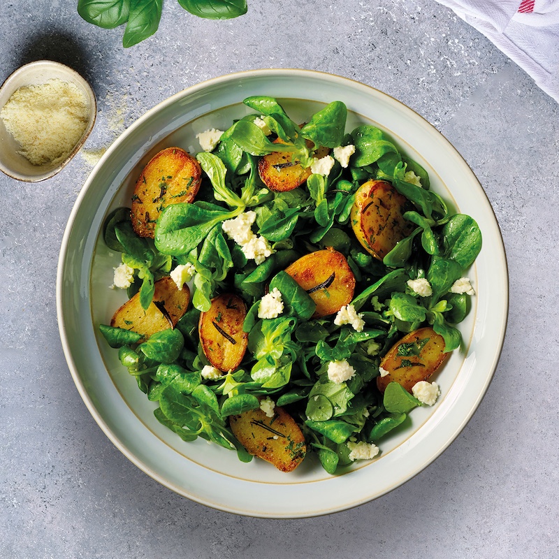 Zomerse salade met Princesse Amandine aardappelen en feta