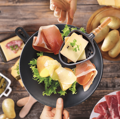 Raclette met aardappelen